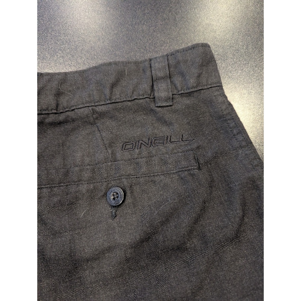Oneill Mens Size 32 Black Classic Fit Casual Flat Front Chino‎ Shorts - Picture 4 of 4